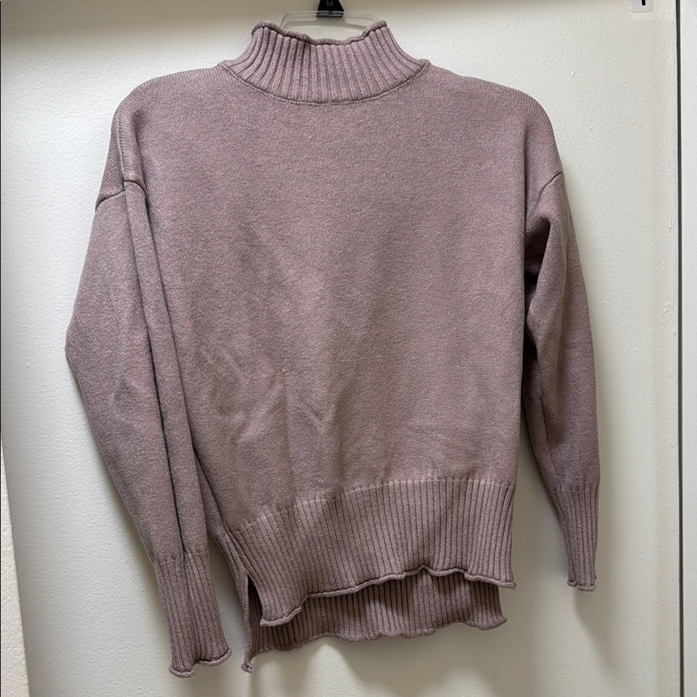 Women's Light Purple Turtleneck Sweater
